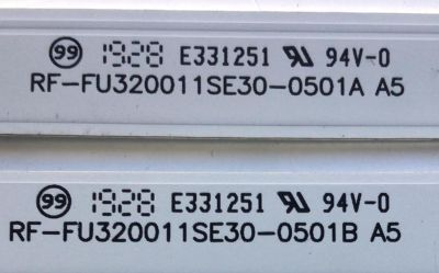 KIT DE LED'S PARA TV TOSHIBA ( 2 PZ ) / NUMERO DE PARTE RF-FU320011SE30-0501B A5 / 7836-568011-02800011 / 2E210H4 000 970286 R9720 G138F 1 / PANEL K320WD86 / MODELO 32L310U20 - Imagen 2